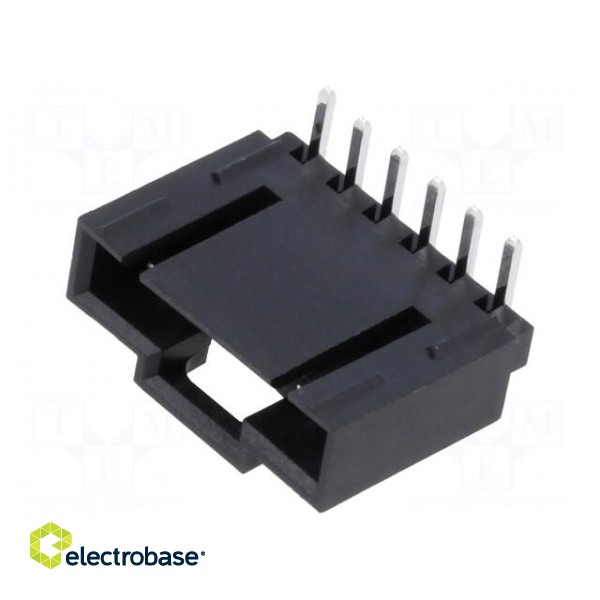 Socket | wire-board | male | SL | 2.54mm | PIN: 6 | THT | angled 90°