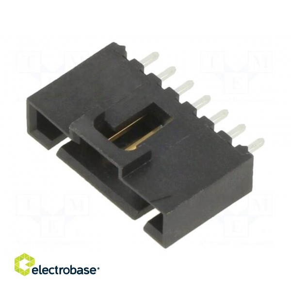 Socket | wire-board | male | SL | 2.54mm | PIN: 7 | THT | gold-plated
