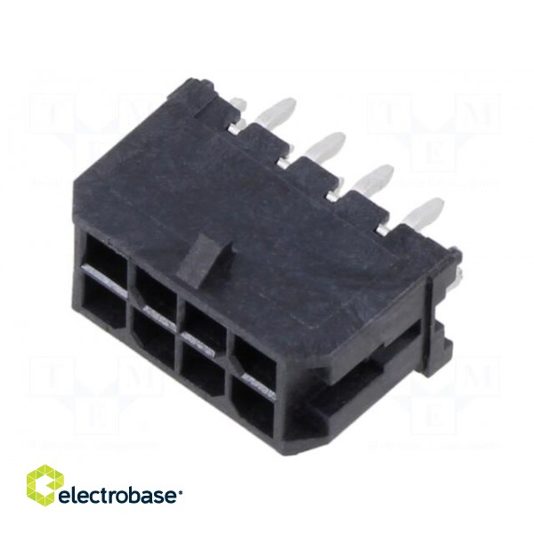 Socket | wire-board | male | Micro-Fit 3.0 | 3mm | PIN: 8 | Layout: 2x4