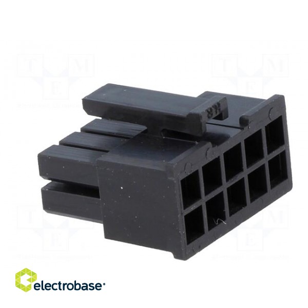 Plug | wire-board | female | 3mm | PIN: 10 | w/o contacts | for cable | 5A image 4