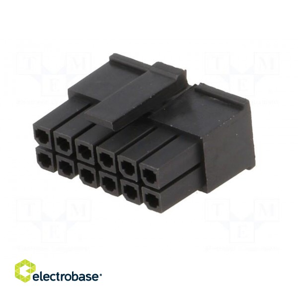 Plug | wire-board | female | 3mm | PIN: 12 | w/o contacts | for cable | 5A image 2