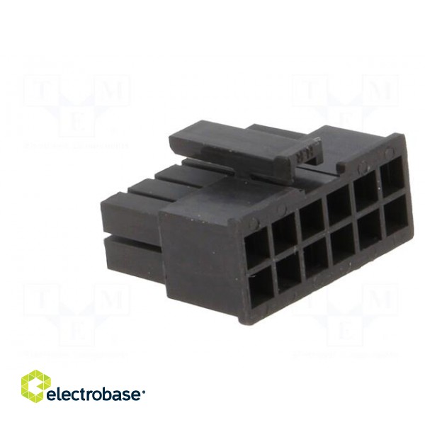 Plug | wire-board | female | 3mm | PIN: 12 | w/o contacts | for cable | 5A image 4