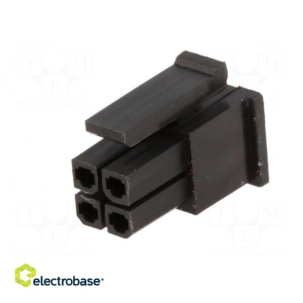 Plug | wire-board | female | 3mm | PIN: 4 | w/o contacts | for cable | 5A image 2