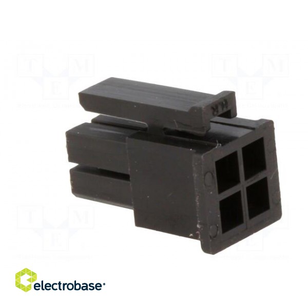 Plug | wire-board | female | 3mm | PIN: 4 | w/o contacts | for cable | 5A image 4