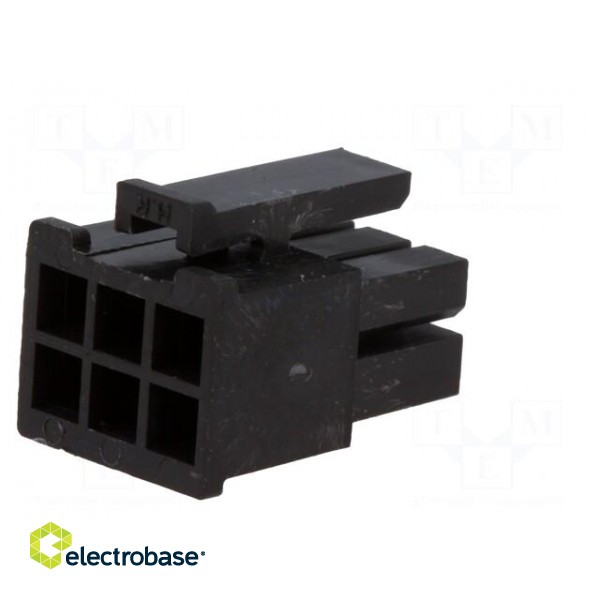 Plug | wire-board | female | 3mm | PIN: 6 | w/o contacts | for cable | 5A image 6