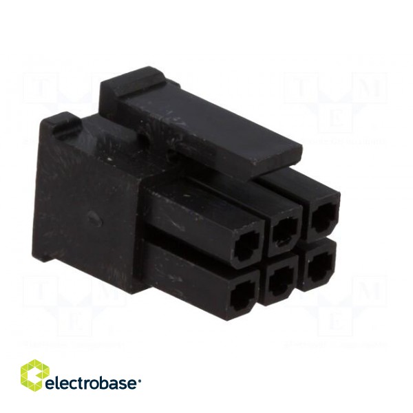 Plug | wire-board | female | 3mm | PIN: 6 | w/o contacts | for cable | 5A фото 8