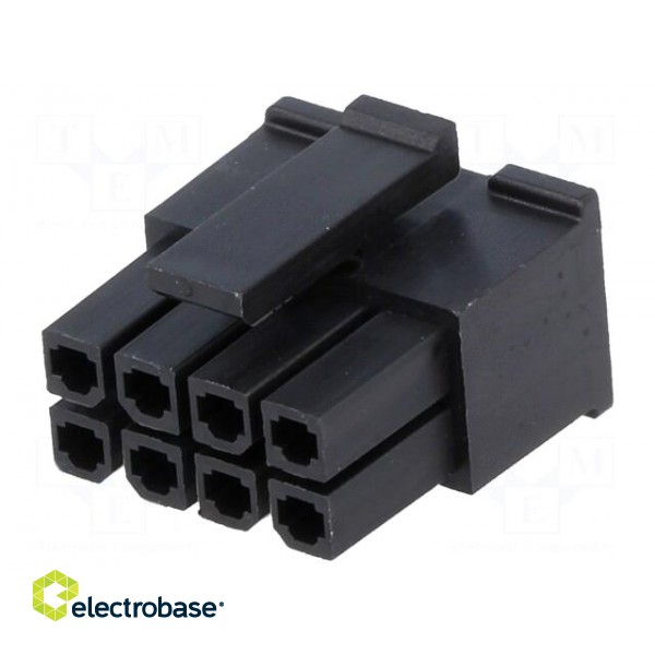 Plug | wire-board | female | 3mm | PIN: 8 | w/o contacts | for cable | 5A image 1