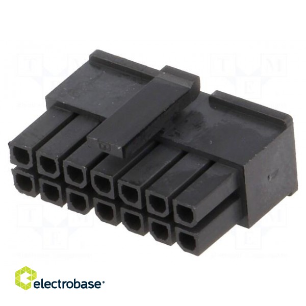 Plug | wire-board | female | MF30 | 3mm | PIN: 14 | w/o contacts image 1