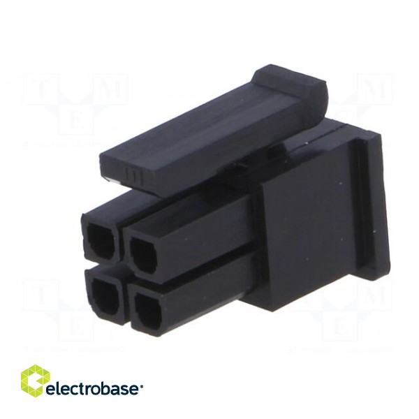 Plug | wire-board | female | MF30 | 3mm | PIN: 4 | w/o contacts | for cable paveikslėlis 2