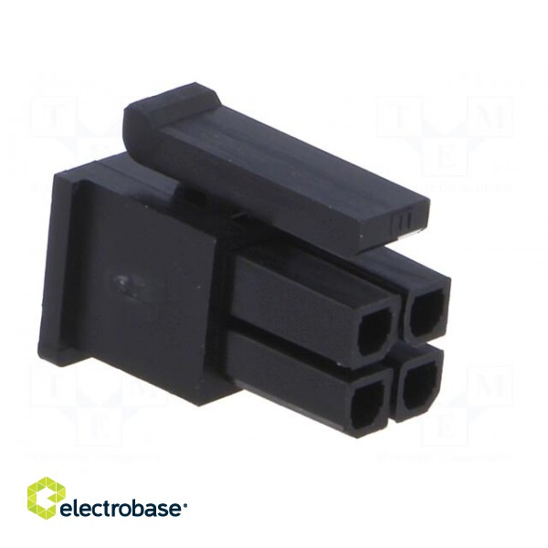 Plug | wire-board | female | MF30 | 3mm | PIN: 4 | w/o contacts | for cable paveikslėlis 8