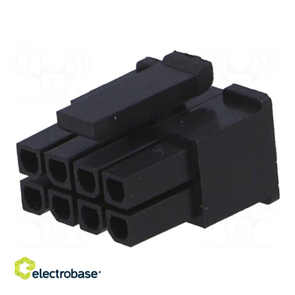 Plug | wire-board | female | MF30 | 3mm | PIN: 8 | w/o contacts | for cable paveikslėlis 2