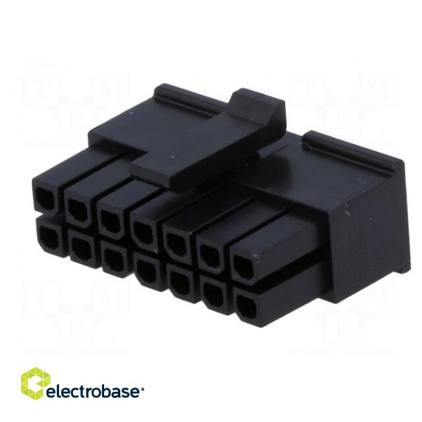Plug | wire-board | female | Micro-Fit 3.0 | 3mm | PIN: 14 | w/o contacts image 2
