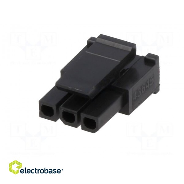 Plug | wire-board | female | Micro-Fit 3.0 | 3mm | PIN: 3 | w/o contacts paveikslėlis 2
