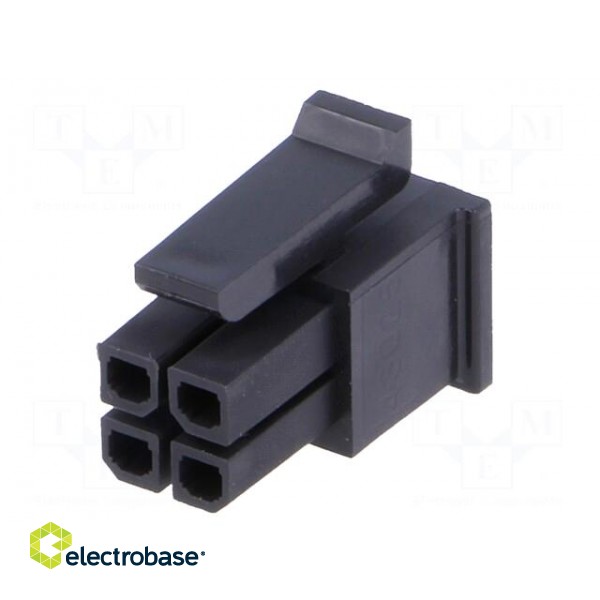 Plug | wire-board | female | Micro-Fit 3.0 | 3mm | PIN: 4 | w/o contacts paveikslėlis 2