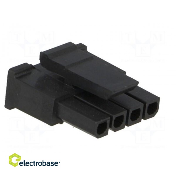 Plug | wire-board | female | Micro-Fit 3.0 | 3mm | PIN: 4 | w/o contacts paveikslėlis 8