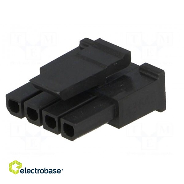 Plug | wire-board | female | Micro-Fit 3.0 | 3mm | PIN: 4 | w/o contacts paveikslėlis 2