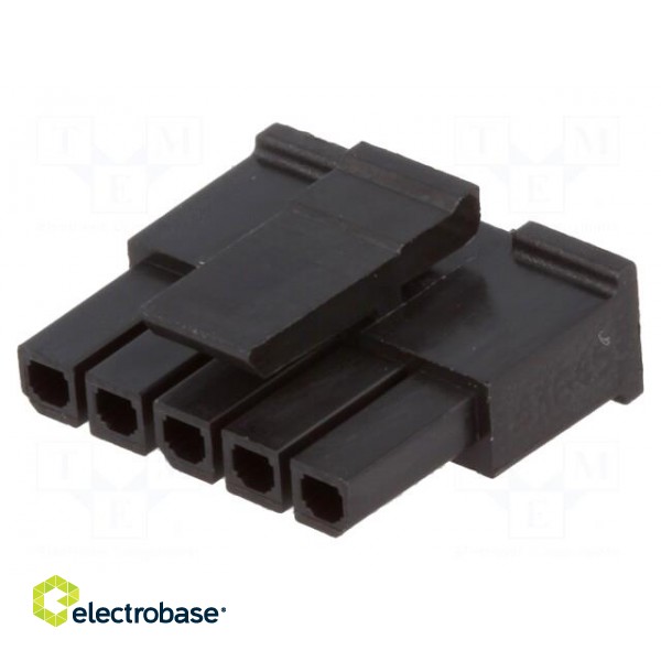 Plug | wire-board | female | Micro-Fit 3.0 | 3mm | PIN: 5 | w/o contacts image 1