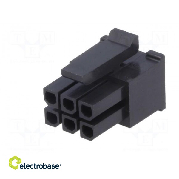 Plug | wire-board | female | Micro-Fit 3.0 | 3mm | PIN: 6 | w/o contacts paveikslėlis 2