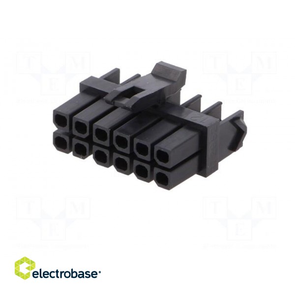 Plug | wire-board | female | Micro-Fit TPA | 3mm | PIN: 12 | w/o contacts фото 2
