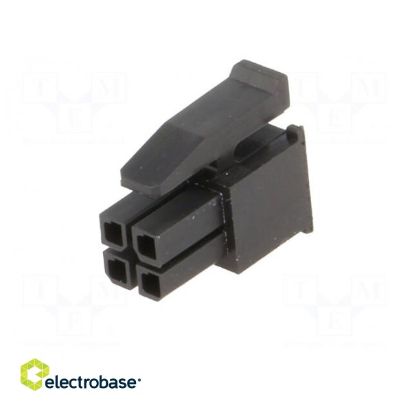 Plug | wire-board | female | Micro MATE-N-LOK | 3mm | PIN: 4 | for cable image 2