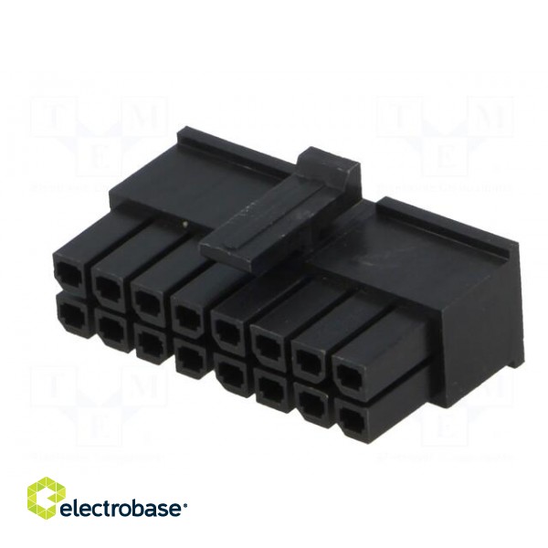 Plug | wire-board | female | Minitek Pwr 3.0 | 3mm | PIN: 16 | for cable image 2