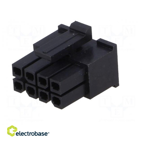 Plug | wire-board | female | Minitek Pwr 3.0 | 3mm | PIN: 8 | for cable image 2