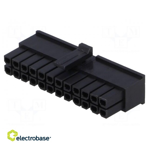 Plug | wire-board | female | Minitek® Pwr 3.0 | 3mm | PIN: 24 | for cable фото 1