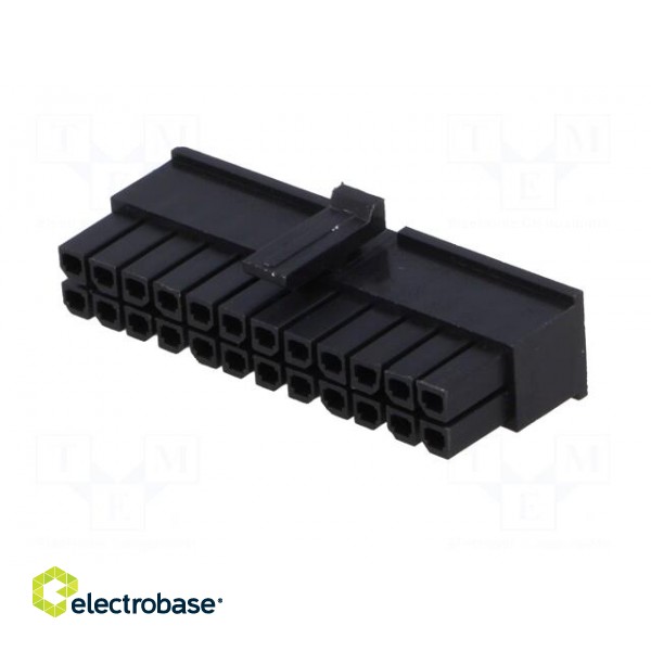 Plug | wire-board | female | Minitek® Pwr 3.0 | 3mm | PIN: 24 | for cable фото 2