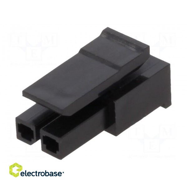 Plug | wire-board | female | Minitek® Pwr 3.0 | 3mm | PIN: 2 | -40÷105°C image 1