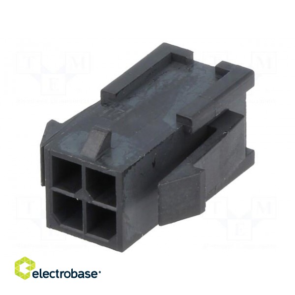 Plug | wire-board | male | MF30 | 3mm | PIN: 4 | w/o contacts | Layout: 2x2 image 1