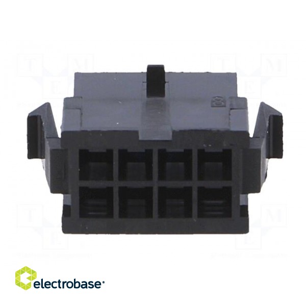 Plug | wire-board | male | MF30 | 3mm | PIN: 8 | w/o contacts | Layout: 2x4 image 5