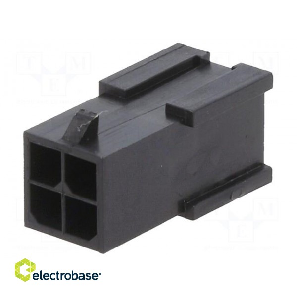 Plug | wire-board | male | Minitek® Pwr 3.0 | 3mm | PIN: 4 | for cable | 5A фото 1