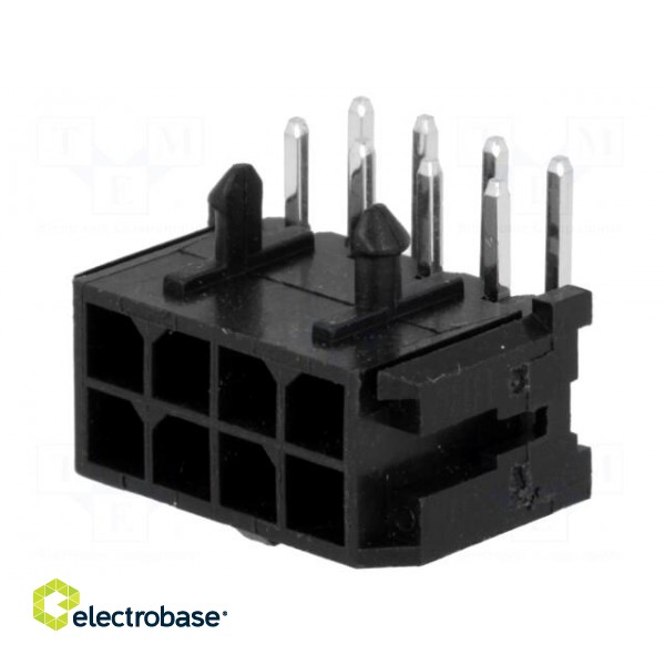 Socket | wire-board | male | 3mm | PIN: 8 | THT | on PCBs,PCB snap | 5A paveikslėlis 1