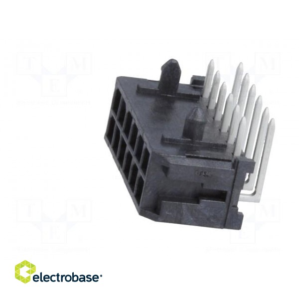Socket | wire-board | male | Micro-Fit 3.0 | 3mm | PIN: 12 | THT | 5A | 600V фото 3