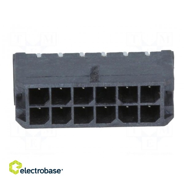 Socket | wire-board | male | Micro-Fit 3.0 | 3mm | PIN: 12 | THT | 5A | 600V paveikslėlis 9