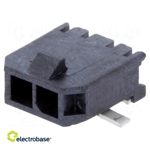 Socket | wire-board | male | Micro-Fit 3.0 | 3mm | PIN: 2 | Glow-Wire | SMT image 1