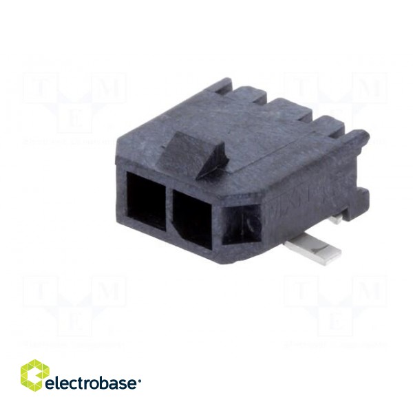 Socket | wire-board | male | Micro-Fit 3.0 | 3mm | PIN: 2 | Glow-Wire | SMT image 2
