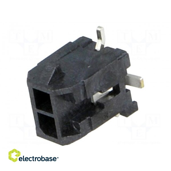 Socket | wire-board | male | Micro-Fit 3.0 | 3mm | PIN: 2 | Glow-Wire | SMT image 1