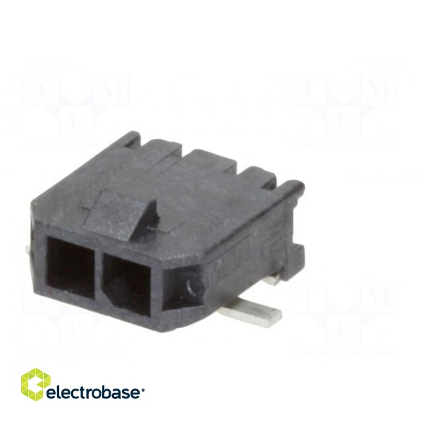 Socket | wire-board | male | Micro-Fit 3.0 | 3mm | PIN: 2 | SMT | 5A | tinned image 2