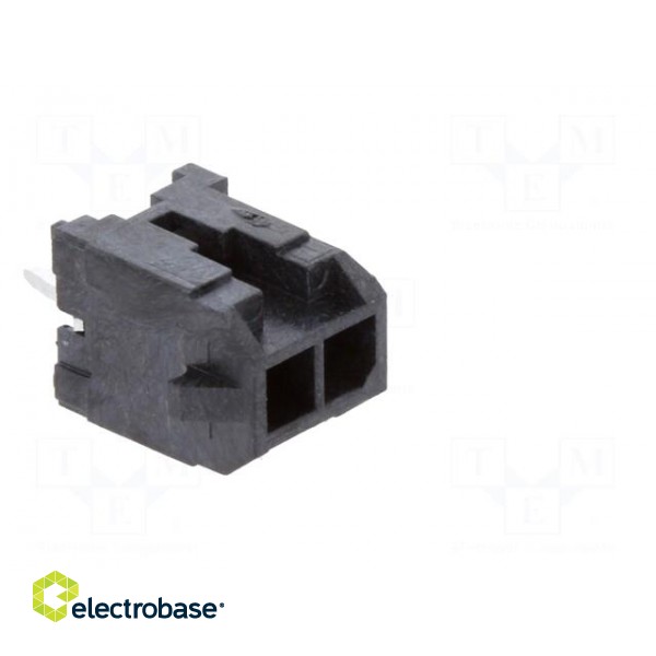 Socket | wire-board | male | Micro-Fit 3.0 | 3mm | PIN: 2 | THT | 5A | tinned paveikslėlis 8