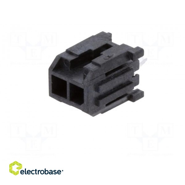 Socket | wire-board | male | Micro-Fit 3.0 | 3mm | PIN: 2 | THT | 5A | tinned paveikslėlis 2