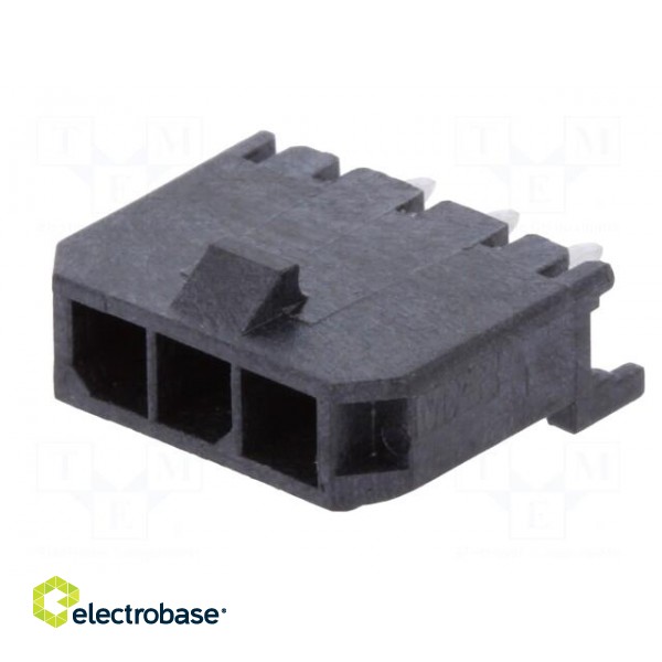 Socket | wire-board | male | Micro-Fit 3.0 | 3mm | PIN: 3 | THT | 5A | 600V фото 2