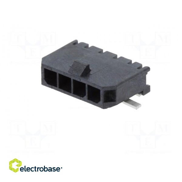 Socket | wire-board | male | Micro-Fit 3.0 | 3mm | PIN: 4 | Glow-Wire | SMT image 2