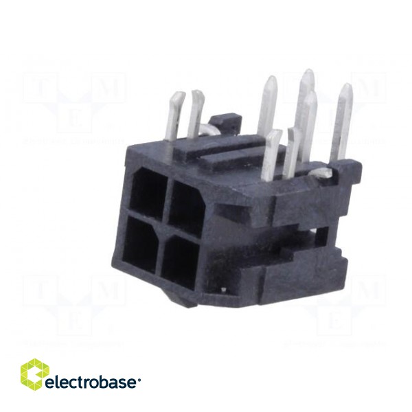 Socket | wire-board | male | Micro-Fit 3.0 | 3mm | PIN: 4 | THT | 5A | 600V image 2