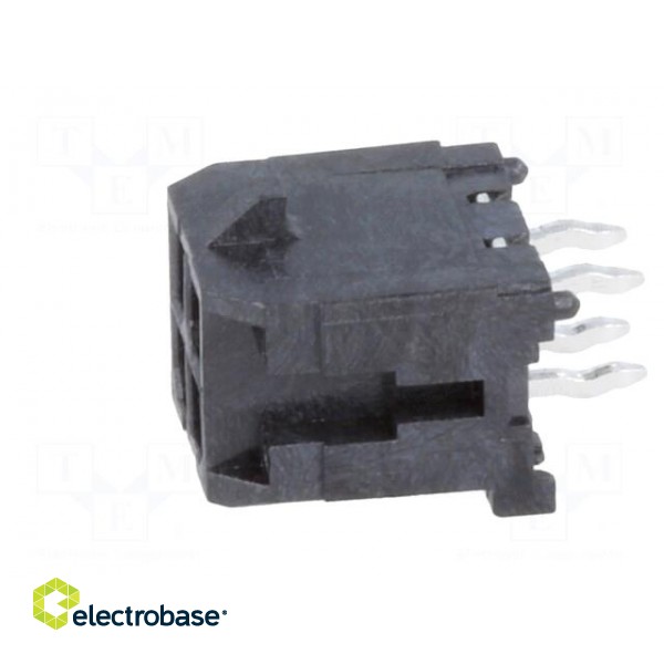 Socket | wire-board | male | Micro-Fit 3.0 | 3mm | PIN: 4 | THT | 5A | tinned image 3