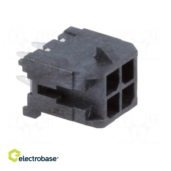 Socket | wire-board | male | Micro-Fit 3.0 | 3mm | PIN: 4 | THT | 5A | tinned image 8