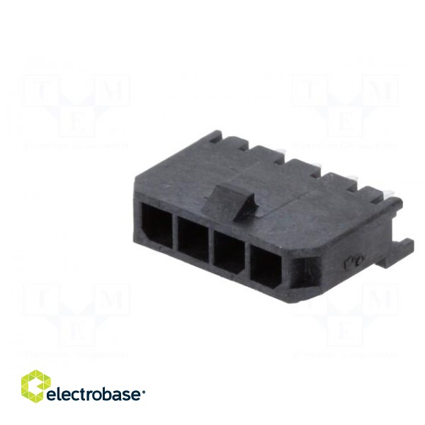 Socket | wire-board | male | Micro-Fit 3.0 | 3mm | PIN: 4 | THT | 5A | tinned image 2