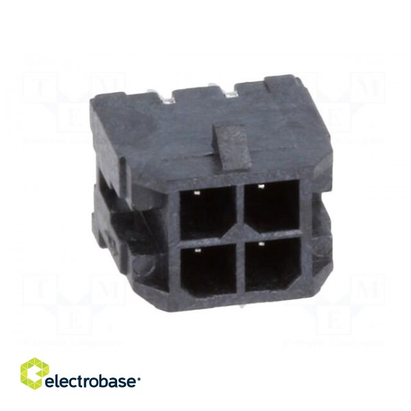 Socket | wire-board | male | Micro-Fit 3.0 | 3mm | PIN: 4 | THT | 5A | tinned image 9