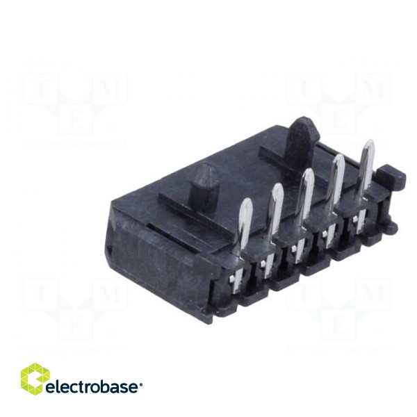 Socket | wire-board | male | Micro-Fit 3.0 | 3mm | PIN: 5 | THT | 5A | tinned paveikslėlis 4