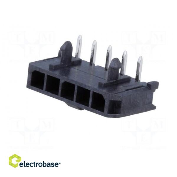 Socket | wire-board | male | Micro-Fit 3.0 | 3mm | PIN: 5 | THT | 5A | tinned image 2